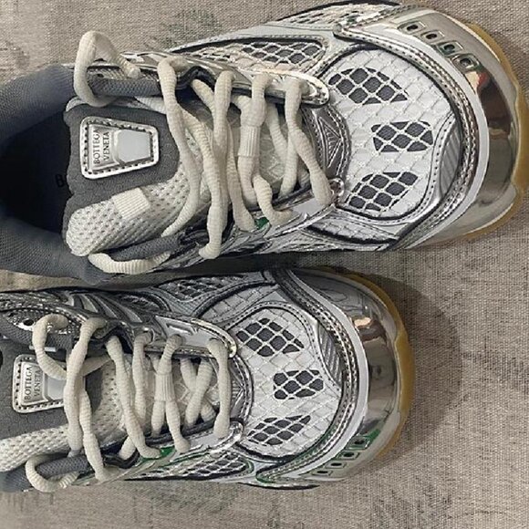 Bottega Veneta Silver - Toned Sneakers - Picture 3 of 4